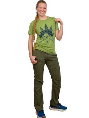 Appalachian trail Olive Green Tee with Black Forest Graphic